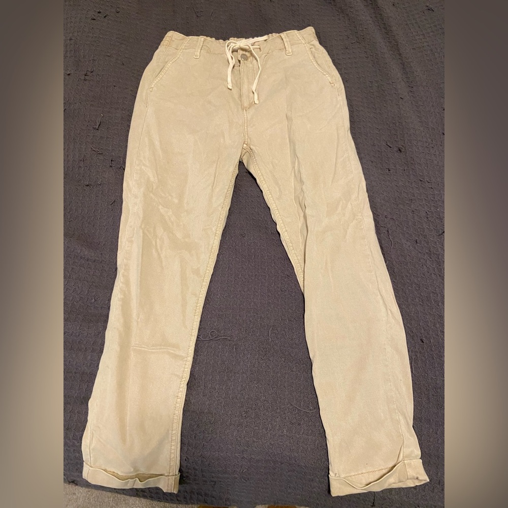 Paige tan drawstring pants